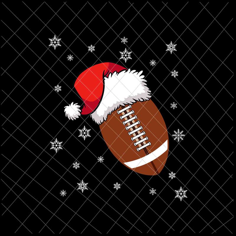 American Football Santa Svg Christmas American Football Svg Santa