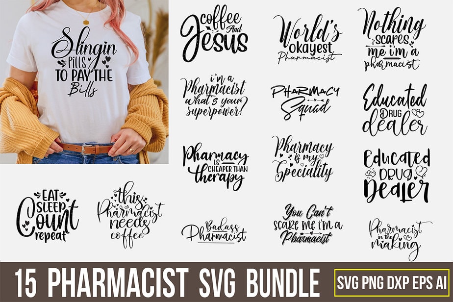 Pharmacist Svg Bundle Buy T Shirt Designs