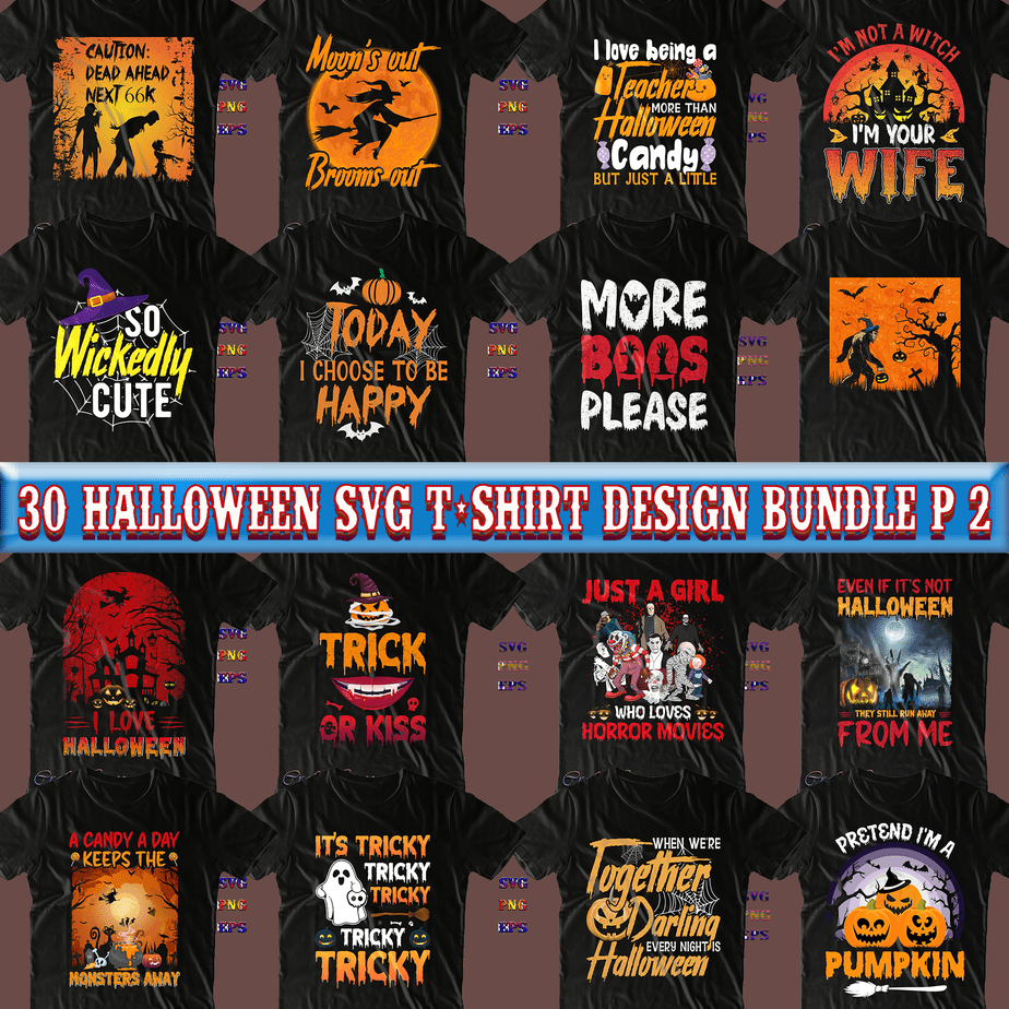 Halloween Svg Bundles Part Halloween T Shirt Design Bundle