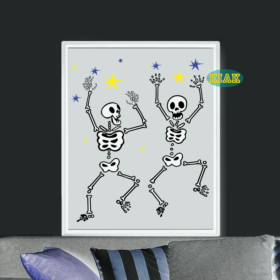 Skeletons Happy Halloween Svg Skeletons Dancing On Halloween Night Svg