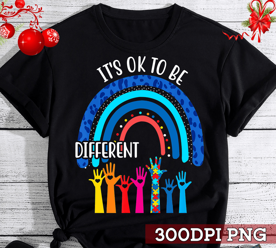 It S Ok To Be Different Autism Awareness Leopard Rainbow Nl Buy T