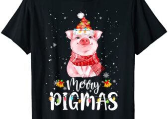 Christmas Merry Pigmas Funny Xmas Pajama Gifts For Pig Lover T Shirt