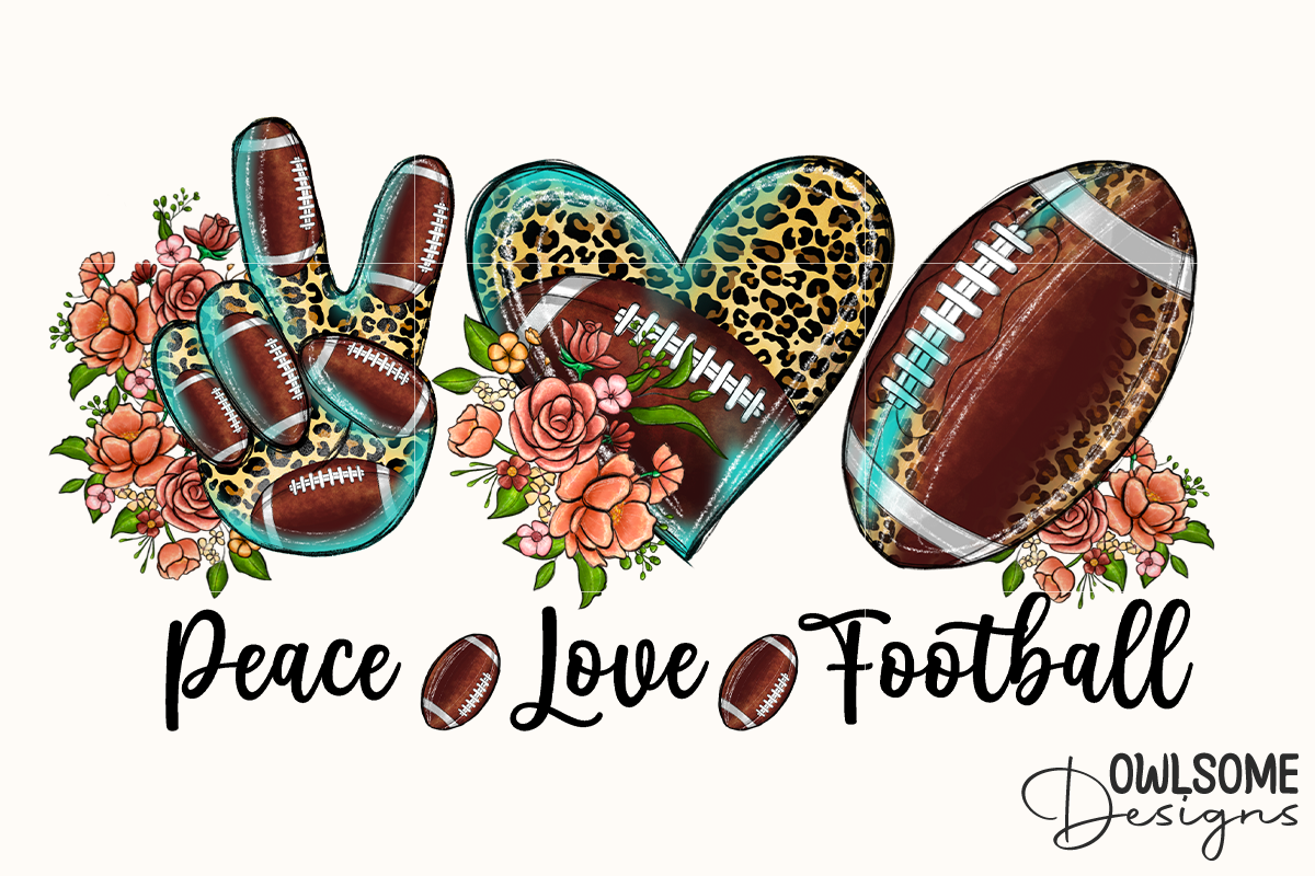 Peace Love Football Png Sublimation Buy T Shirt Designs