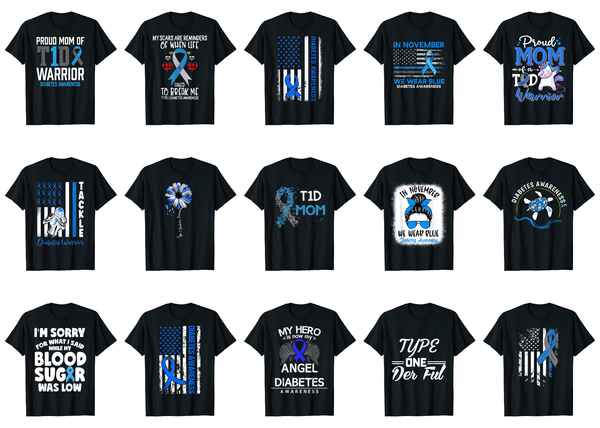 15 Diabetes Awareness Shirt Designs Bundle For Commercial Use Part 5