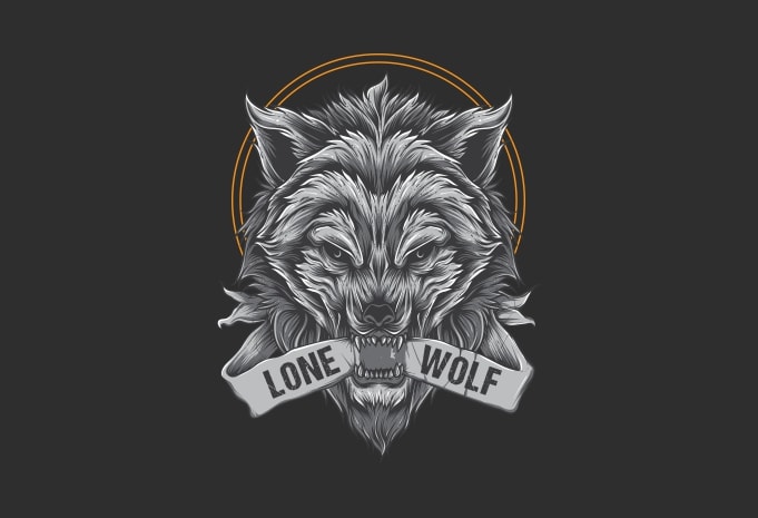 Lone Wolf T Shirt Design Buy T Shirt Designs