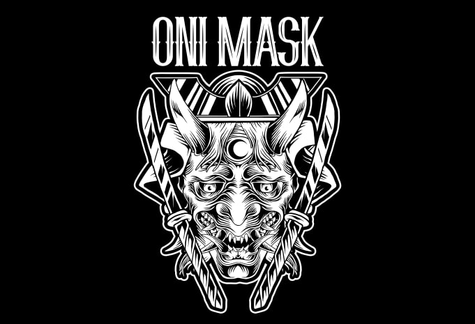 Oni mask t-shirt design