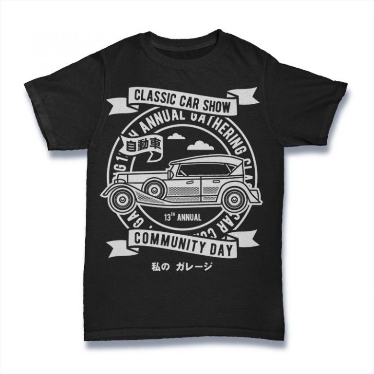 car show t shirt design template