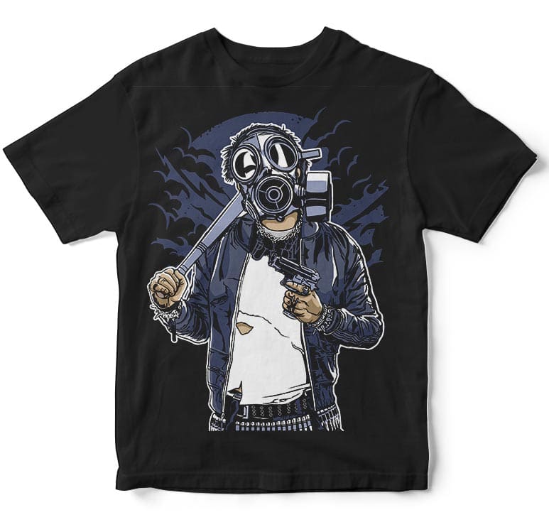 Gasmask Bastard commercial use t shirt designs