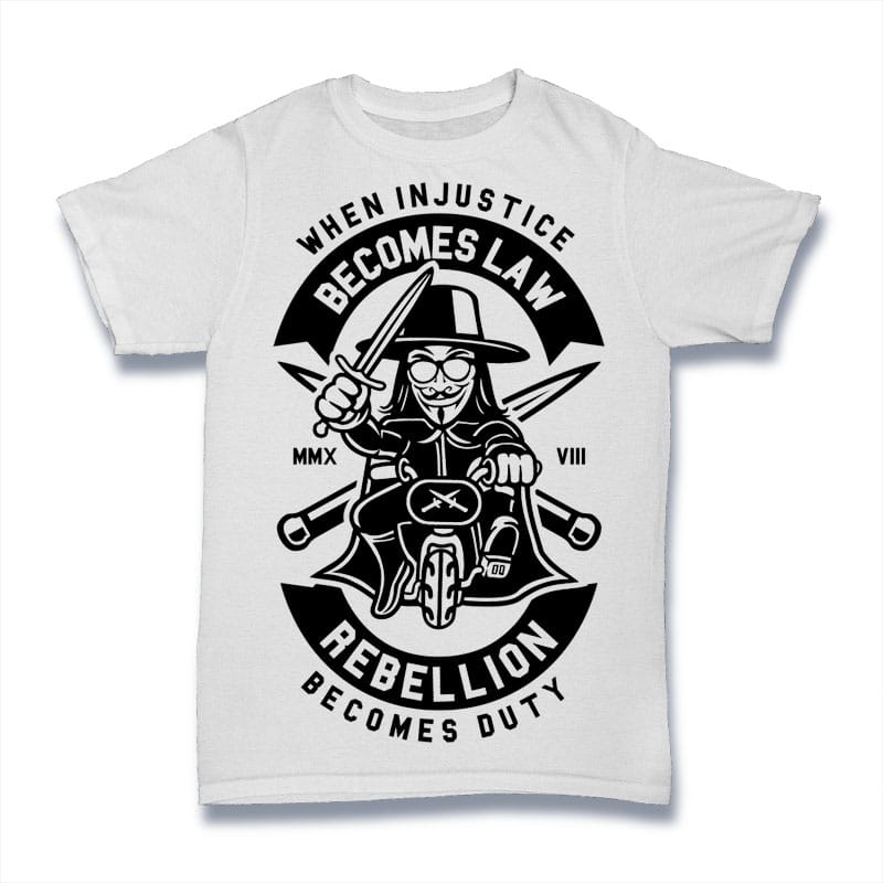 Rebellion Becomes Duty t shirt design graphic