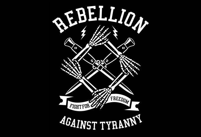 Rebellion buy t shirt design for commercial use - Buy t-shirt designs