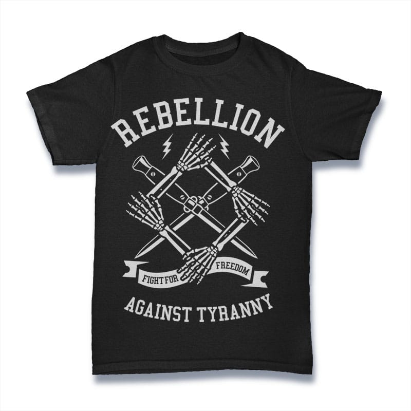 Rebellion t shirt designs for print on demand