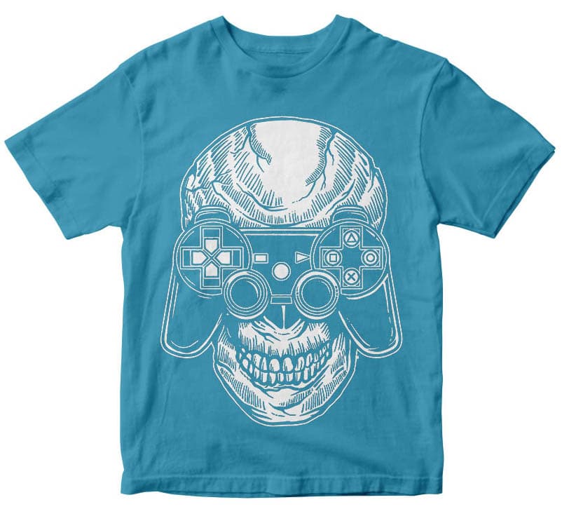 Skull Gamers t shirt design t shirt designs for sale