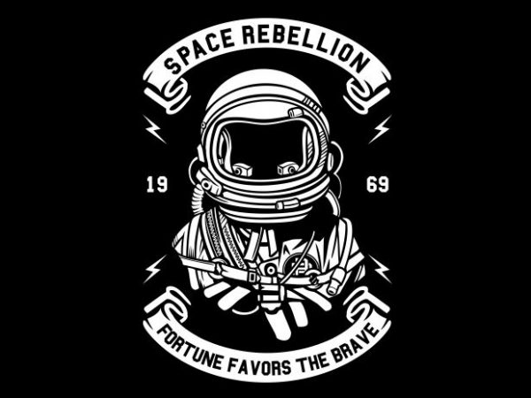 Space rebellion graphic t-shirt design