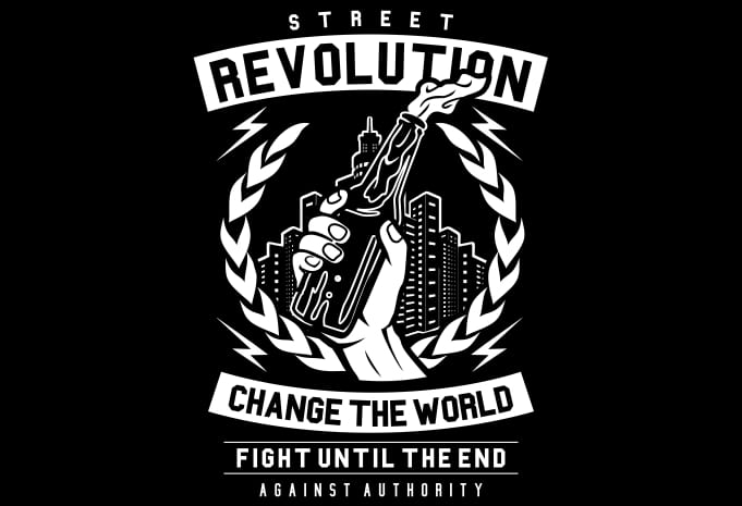 Street Revolution print ready vector t shirt design - Buy t-shirt designs