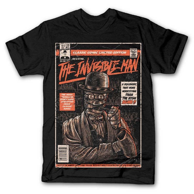 The Invisible Man t shirt design tshirt factory