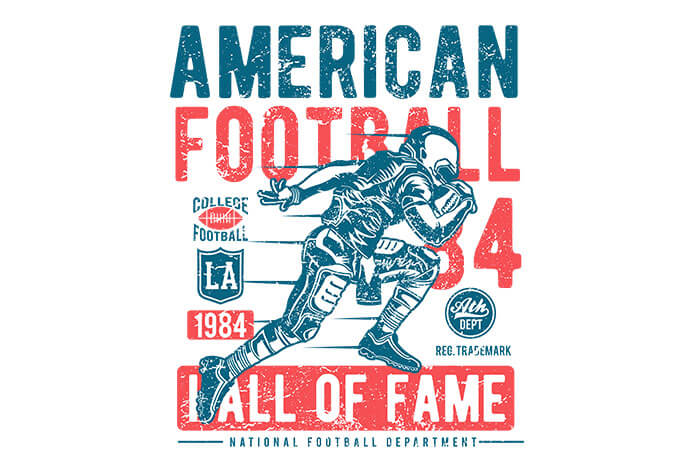 American Football vector t-shirt design for commercial use - Buy t