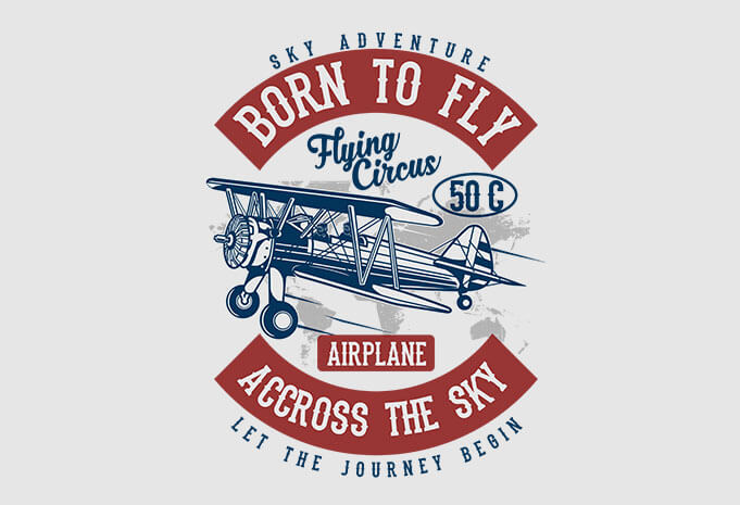 Born To Fly t shirt design - Buy t-shirt designs