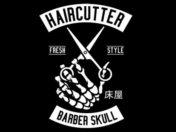 Haircutter graphic t-shirt design