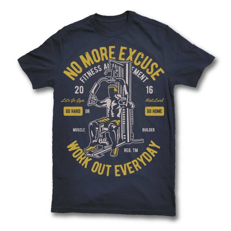 Work Out Everyday vector t shirt design tshirt-factory.com