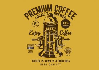 Classic Coffee Maker graphic t-shirt design