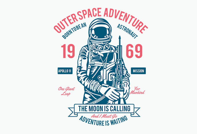 Outerspace Adventure Astronaut Graphic by Sid-Hustle · Creative Fabrica