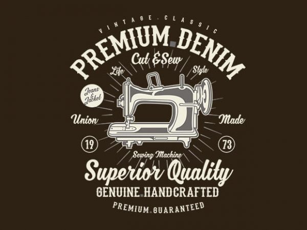 Premium denim tshirt design