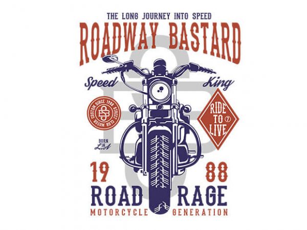 Roadway bastard tshirt design