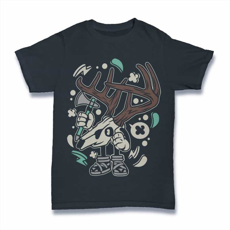 Deer Skull print ready shirt design - Buy t-shirt designs