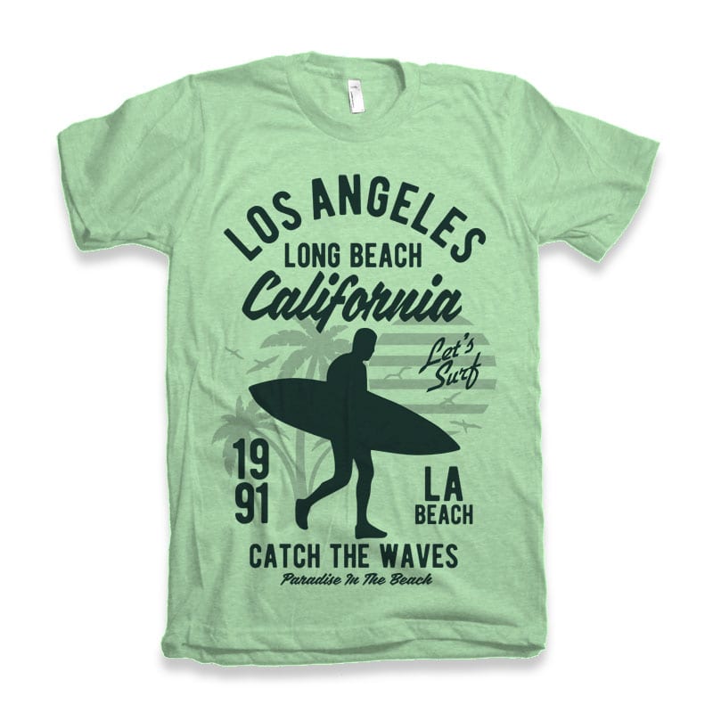 Los Angeles Long Beach t shirt design - Buy t-shirt designs