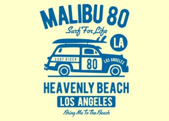 Malibu 80 t shirt design