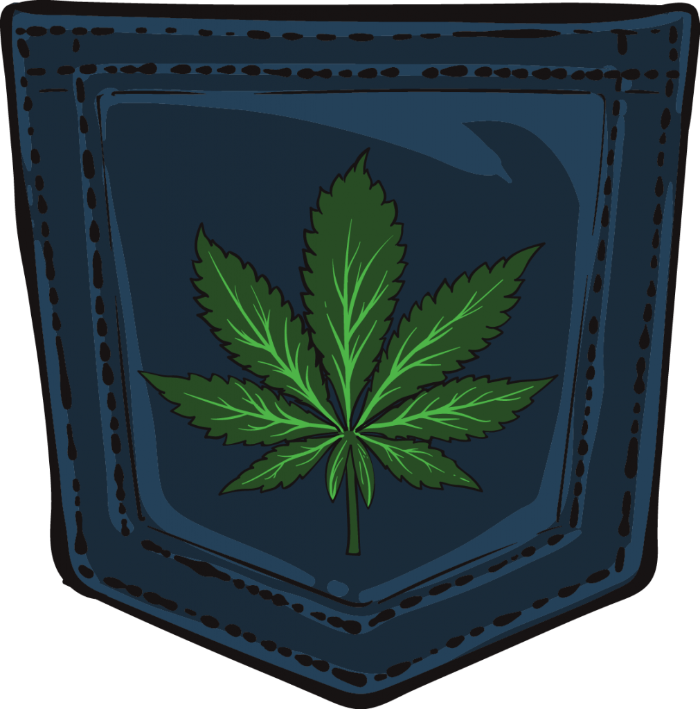 Marijuana pocket tshirt design for merch by amazon