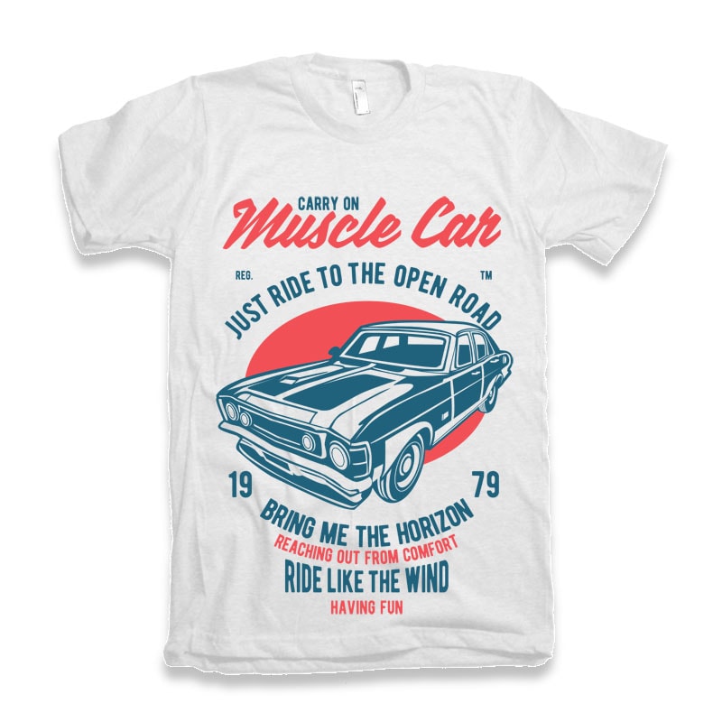 Muscle Car T-shirt Design t shirt design graphic