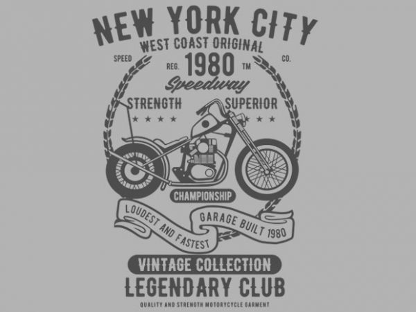 New york city speedway t-shirt design