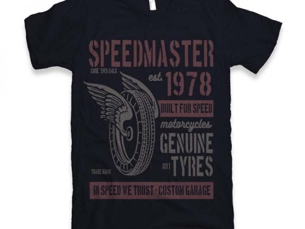 Speed master graphic tee design