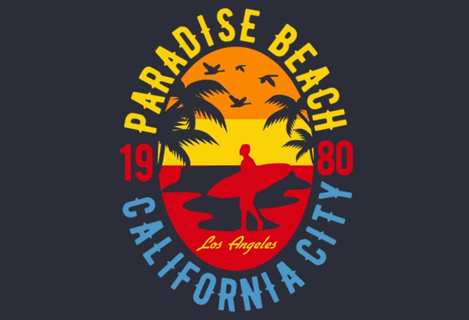 Sunshine Paradise tshirt design - Buy t-shirt designs