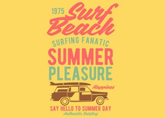 Surf Beach t-shirt design