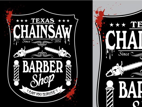 Texas chainsaw barber tshirt design