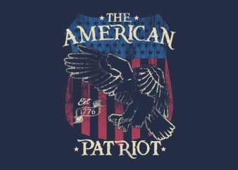 The American Patriot print ready shirt design