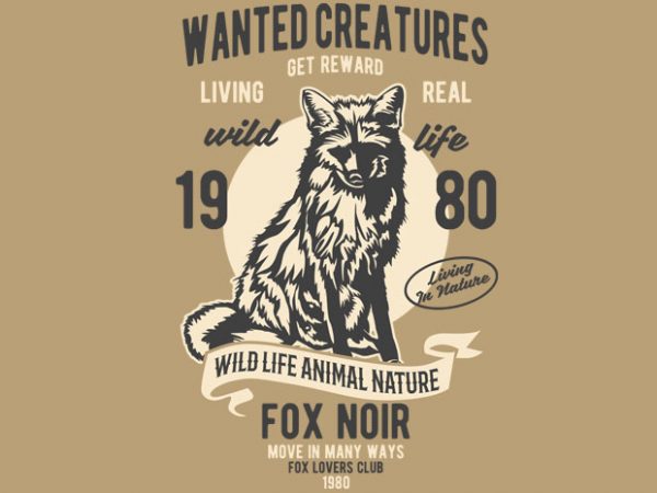 Wanted creature t-shirt design