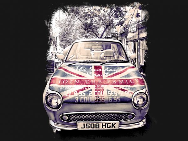 London car t-shirt design for sale