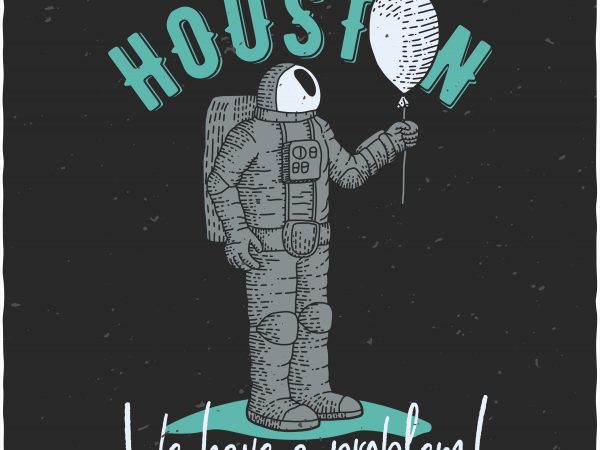 astronaut with balloons t shirt