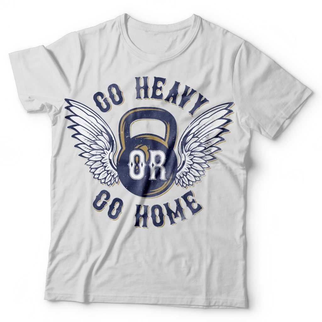 Go heavy tshirt design for merch by amazon