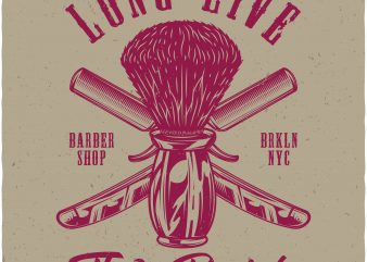 Long live the beard tshirt design vector