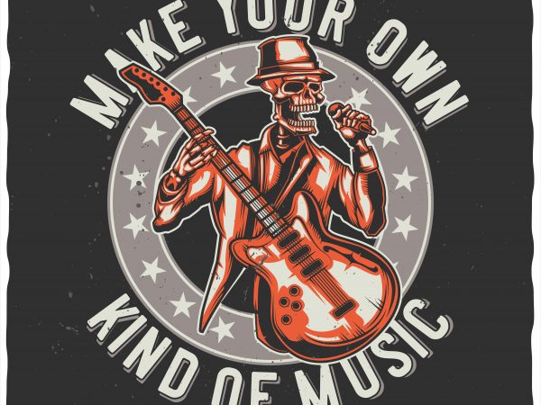 Kind of music vector t shirt design artwork