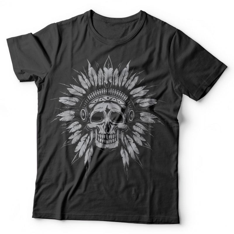 Indian chief vector t shirt design for download - Buy t-shirt designs