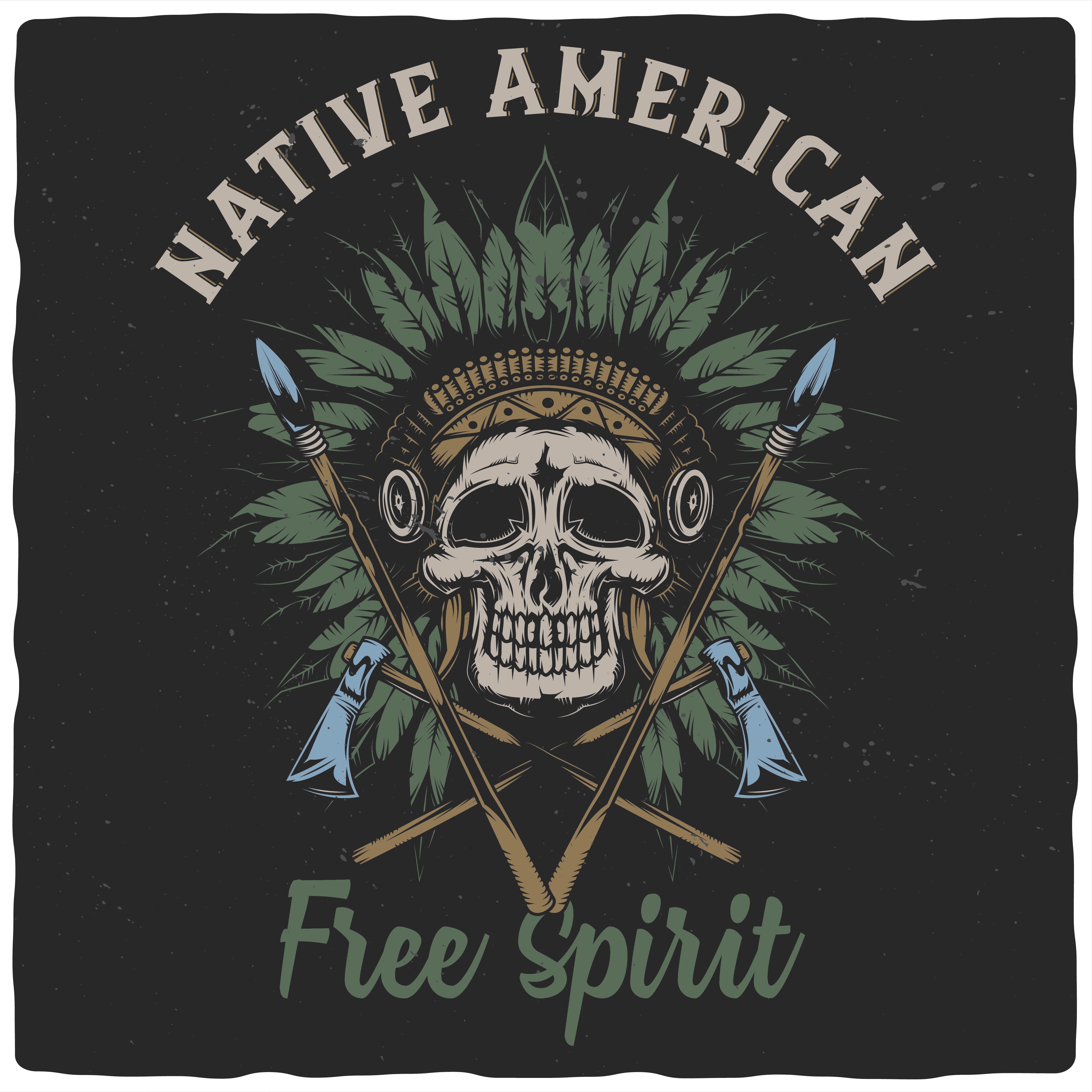 Native American T-Shirt Design Vector – ThreadBasket