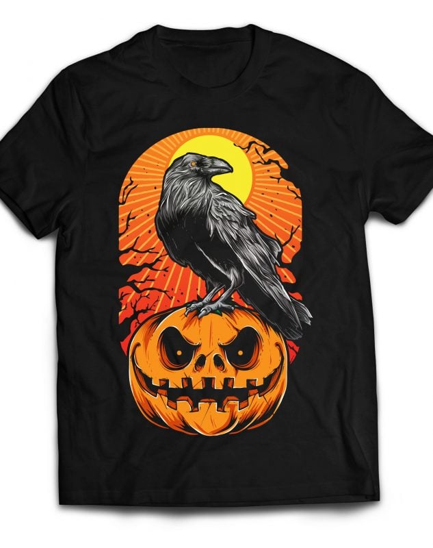 Crow Halloween tshirt factory