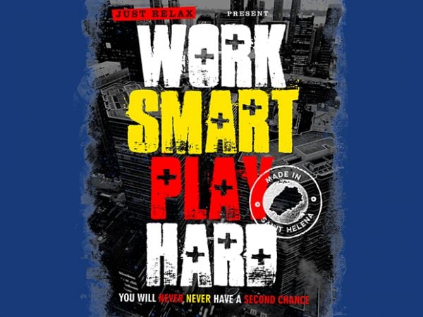 Work smart play hard buy t shirt design for commercial use