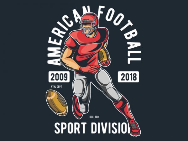American Football vector t-shirt design for commercial use - Buy t-shirt  designs