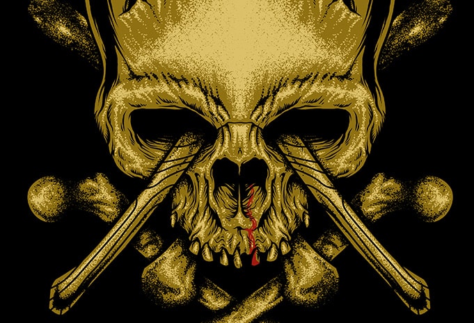 Skull Axe t shirt design to buy - Buy t-shirt designs